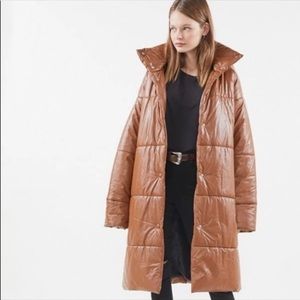 Urban Outfitters Faux Leather Puffer
